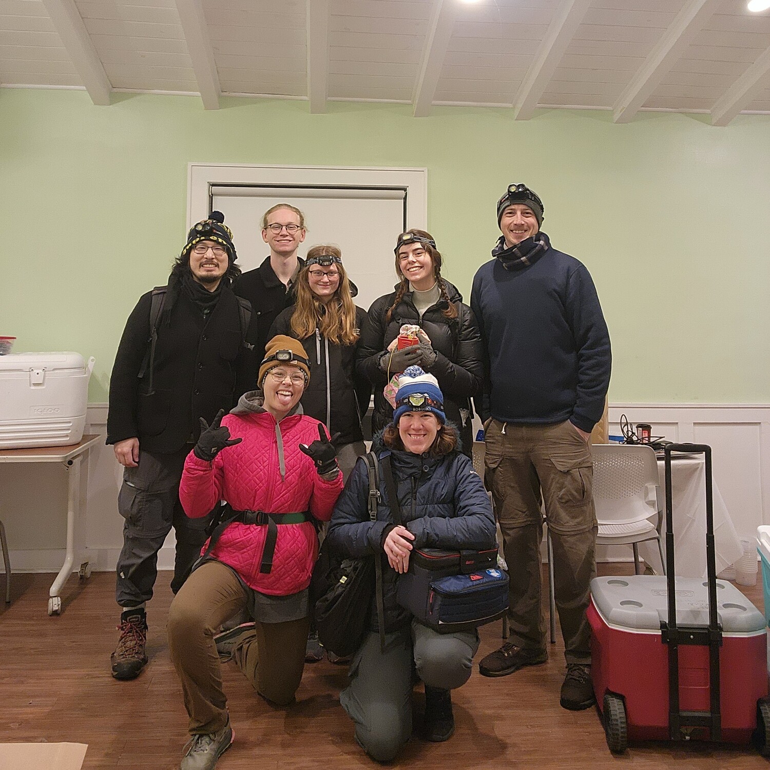 Lab members during fieldwork